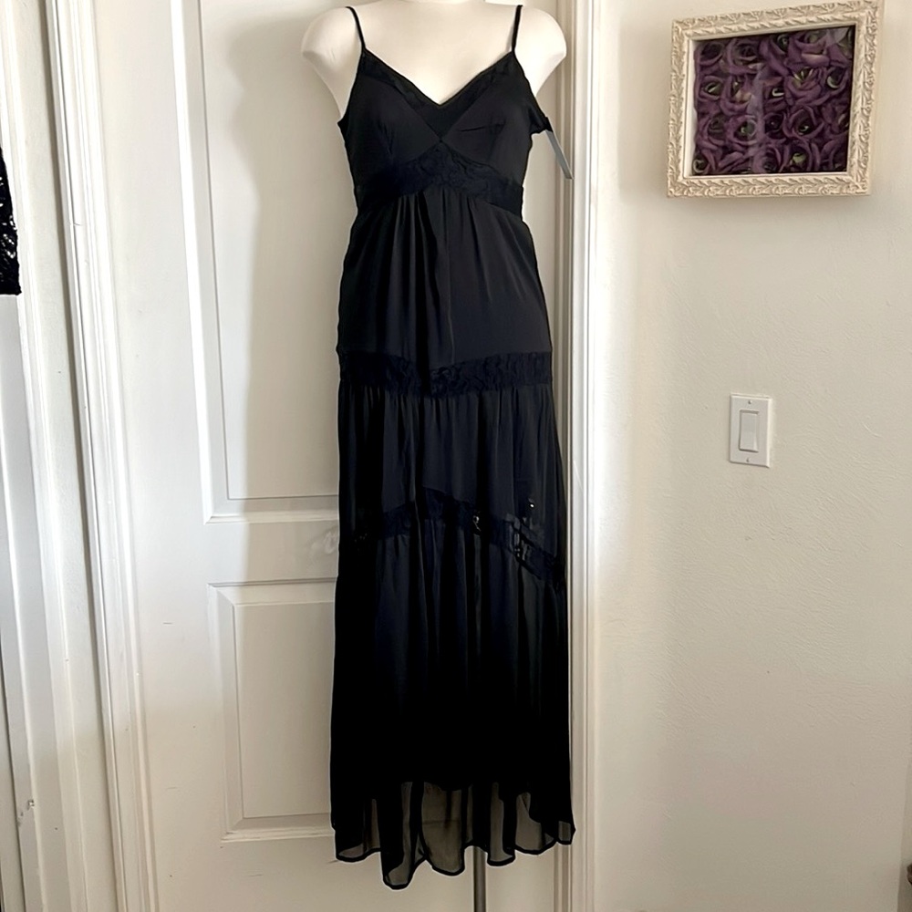 New / Urban Hearts / Black Maxi Dress~Spaghetti Straps & Lace